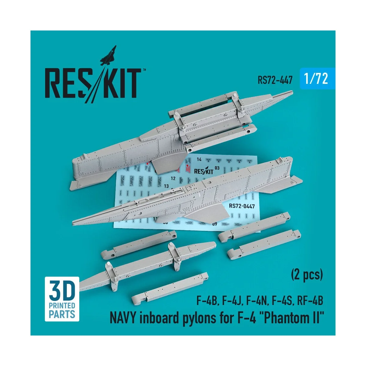 NAVY inboard pylons for F-4 Phantom II (2 pcs) (F-4B, F-4J, F-4N, F...