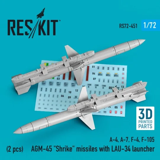 AGM-45 Shrike missiles with LAU-34 launcher (2 pcs) (A-4, A-7, F-4,...