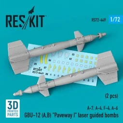 GBU-12 (A,B) Paveway I laser guided bombs (2 pcs) (A-7, A-4, F-4, A...