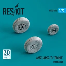 AMX (AMX-T) Ghibli wheels set (3D Printed), 1/72 - ResKit Models RS...