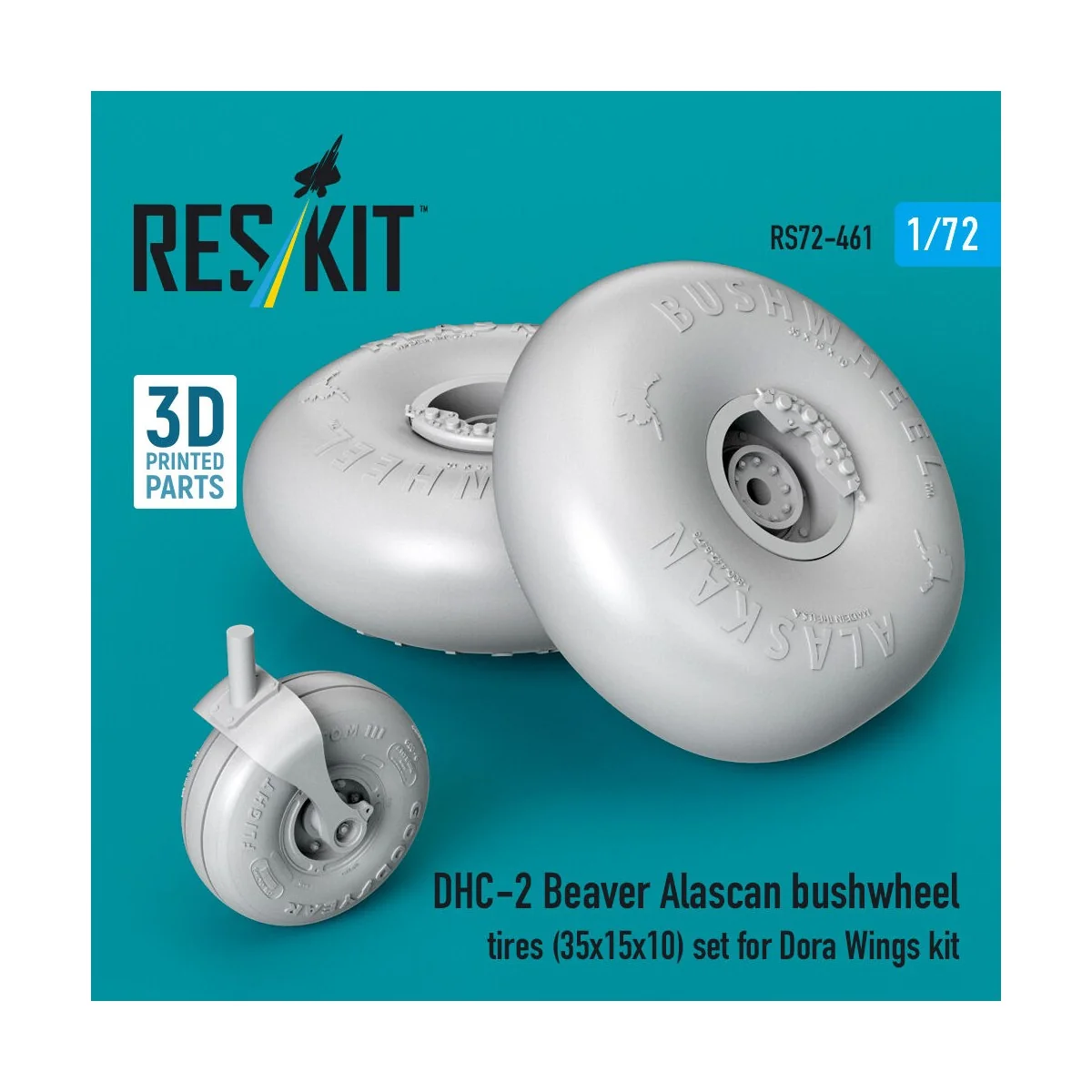 DHC-2 Beaver Alascan bushwheel tires (35x15x10) set for Dora Wings ...