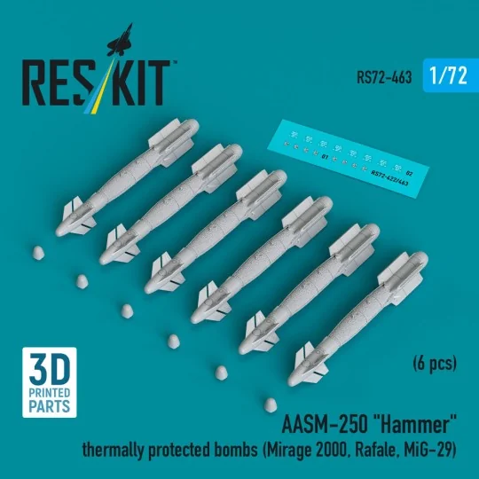 AASM-250 Hammer thermally protected bombs (6 pcs) (Mirage 2000, Raf... AASM-250 Hammer thermally protected bombs (6 pcs) (Mirage 2000, Raf...