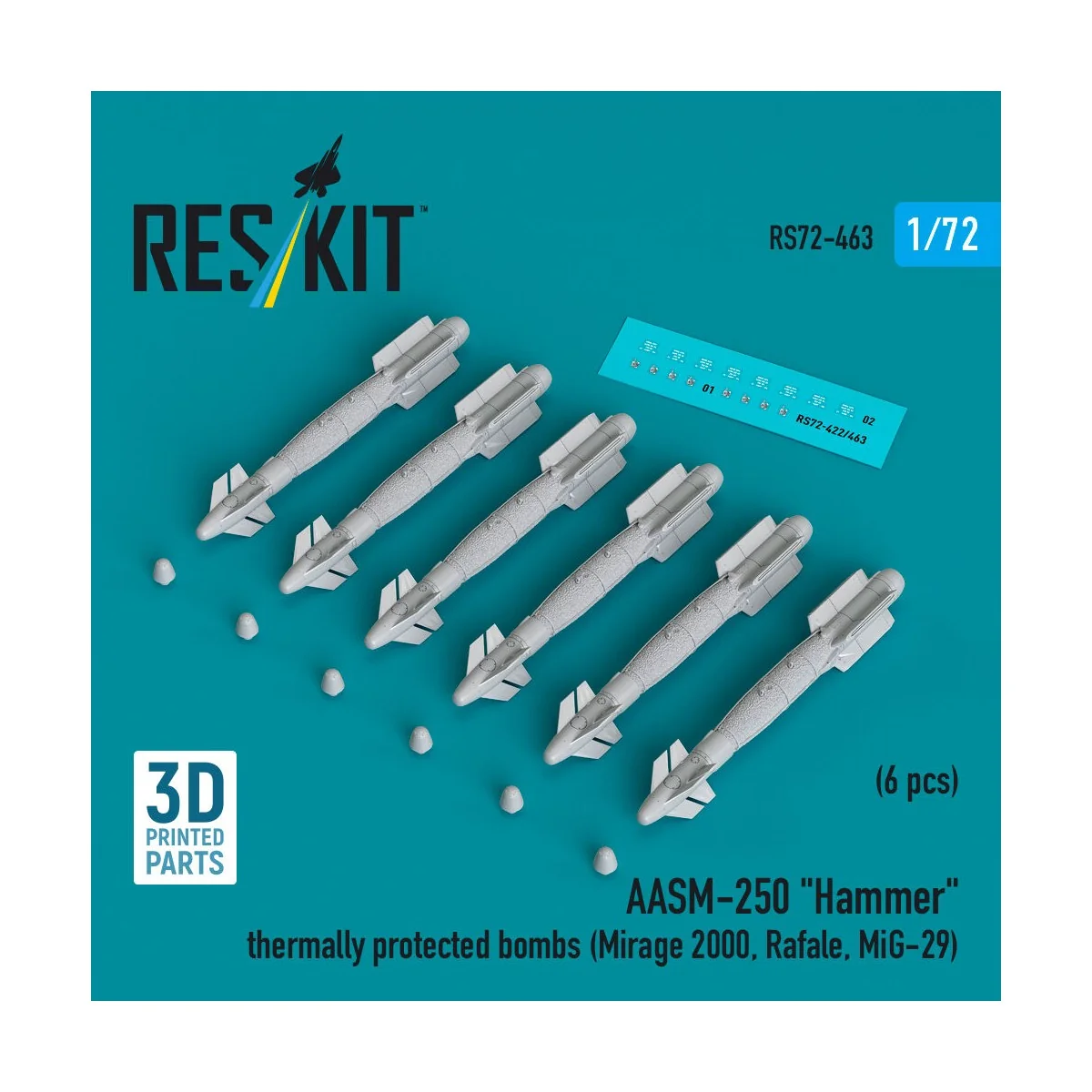 AASM-250 Hammer thermally protected bombs (6 pcs) (Mirage 2000, Raf... AASM-250 Hammer thermally protected bombs (6 pcs) (Mirage 2000, Raf...