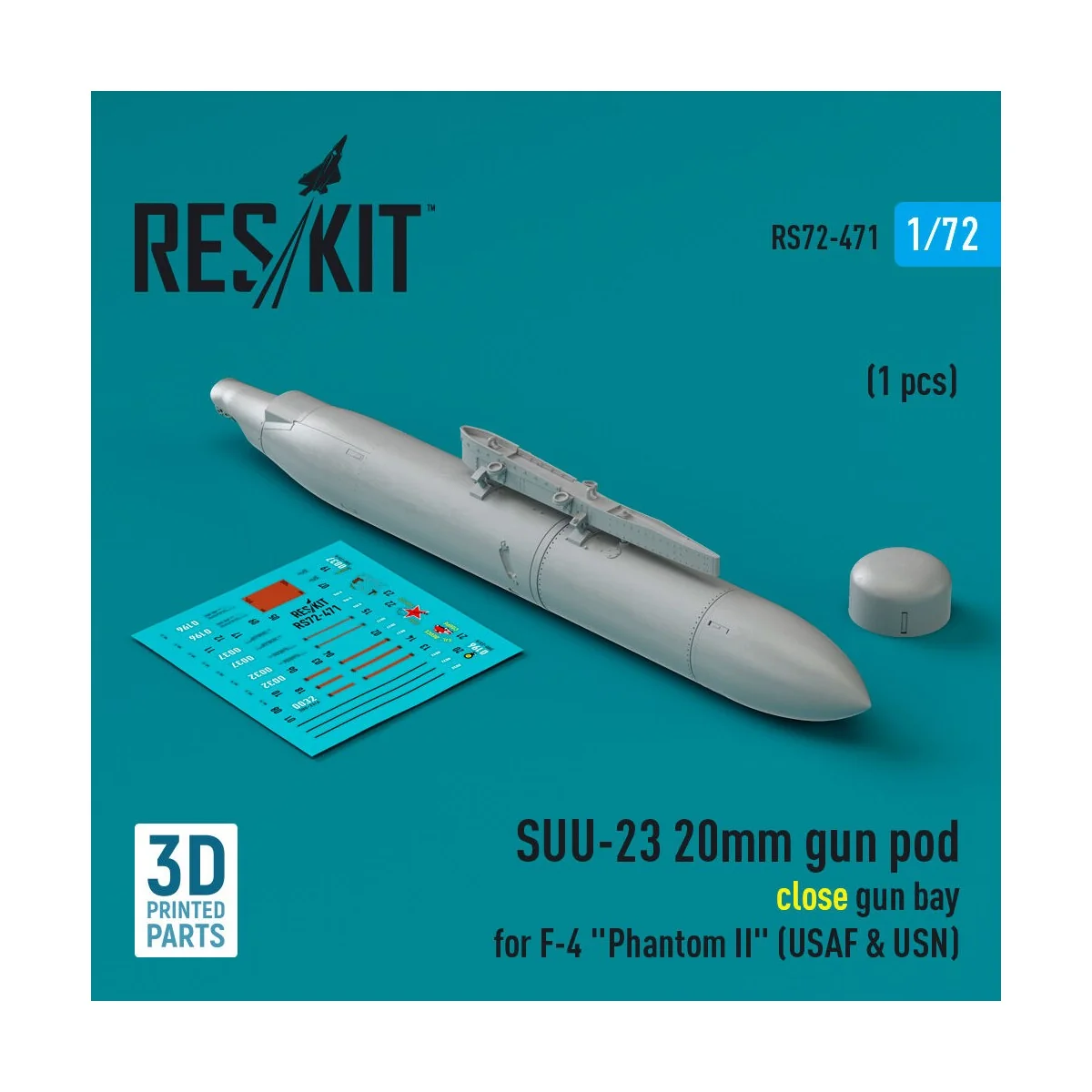 SUU-23 20mm gun pod (close gun bay) for F-4 Phantom II (USAF) (1 pc...