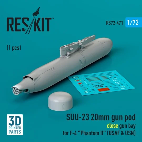SUU-23 20mm gun pod (close gun bay) for F-4 Phantom II (USAF) (1 pc...
