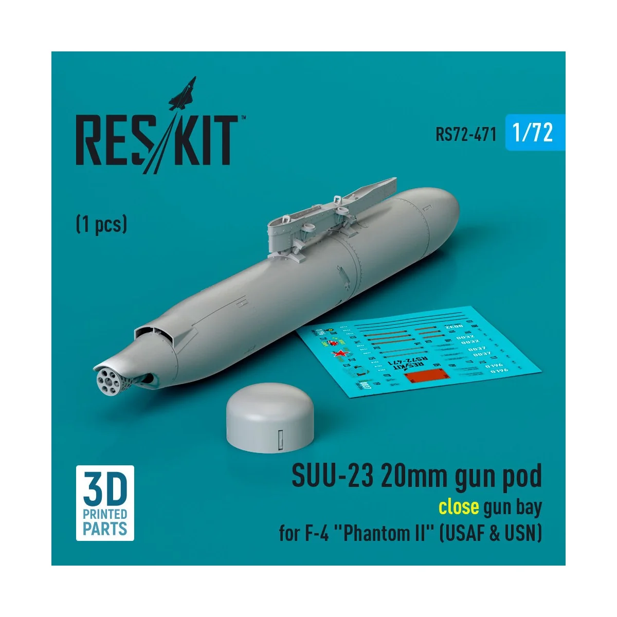 SUU-23 20mm gun pod (close gun bay) for F-4 Phantom II (USAF) (1 pc...
