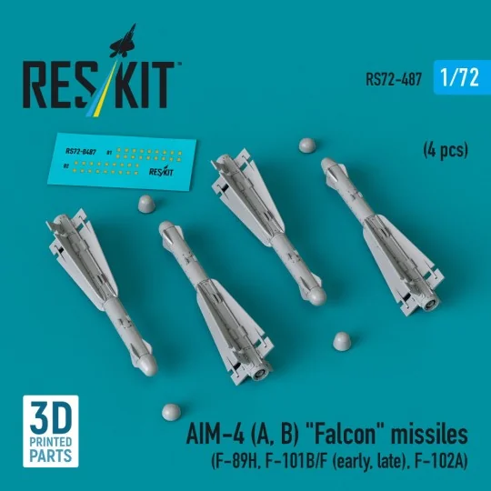 AIM-4 (A, B) Falcon missiles (4 pcs) (F-89H, F-101B/F (early, late)...