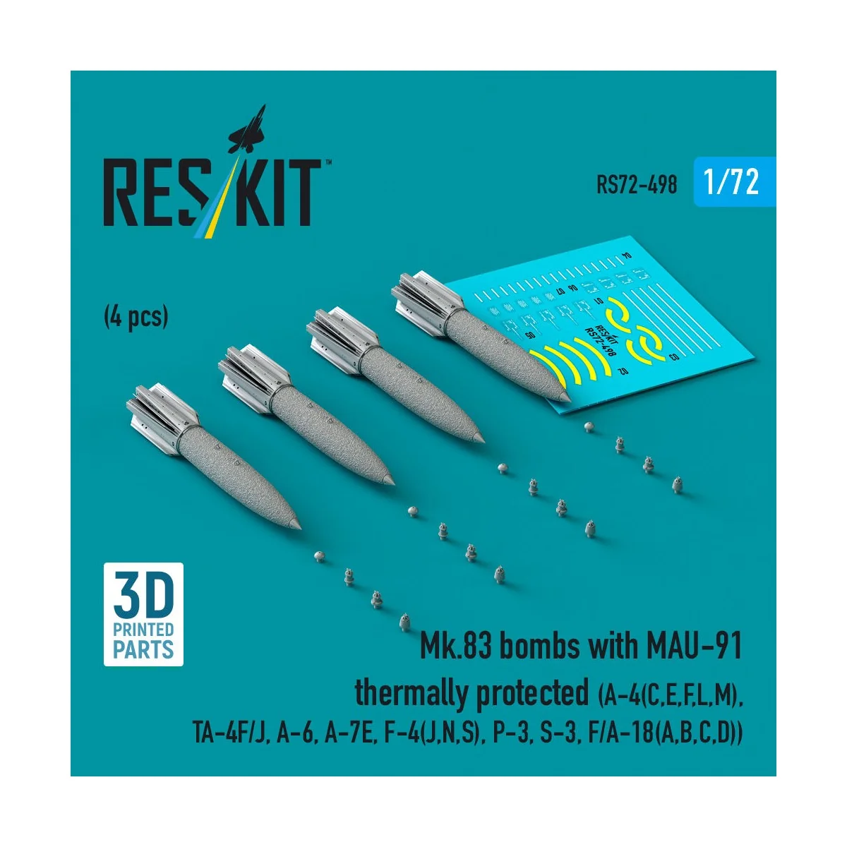 Mk.83 bombs with MAU-91 thermally protected (4 pcs) (A-4E, A-4F, B-...