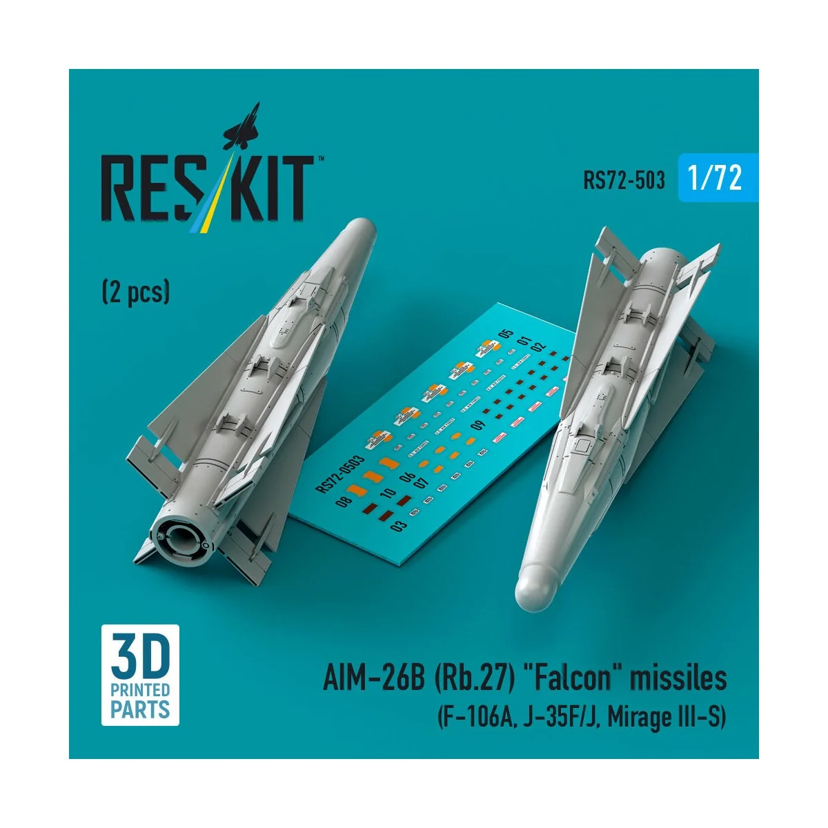 AIM-26B (Rb.27) Falcon missiles (2 pcs) (F-106A, J-35F/J, Mirage II...