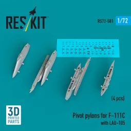 Pivot pylons for F-111C with LAU-105 (4 pcs), 1/72 - ResKit Models ...