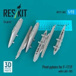 Pivot pylons for F-111F with LAU-105 (4 pcs) - ResKit Models RS72-0502