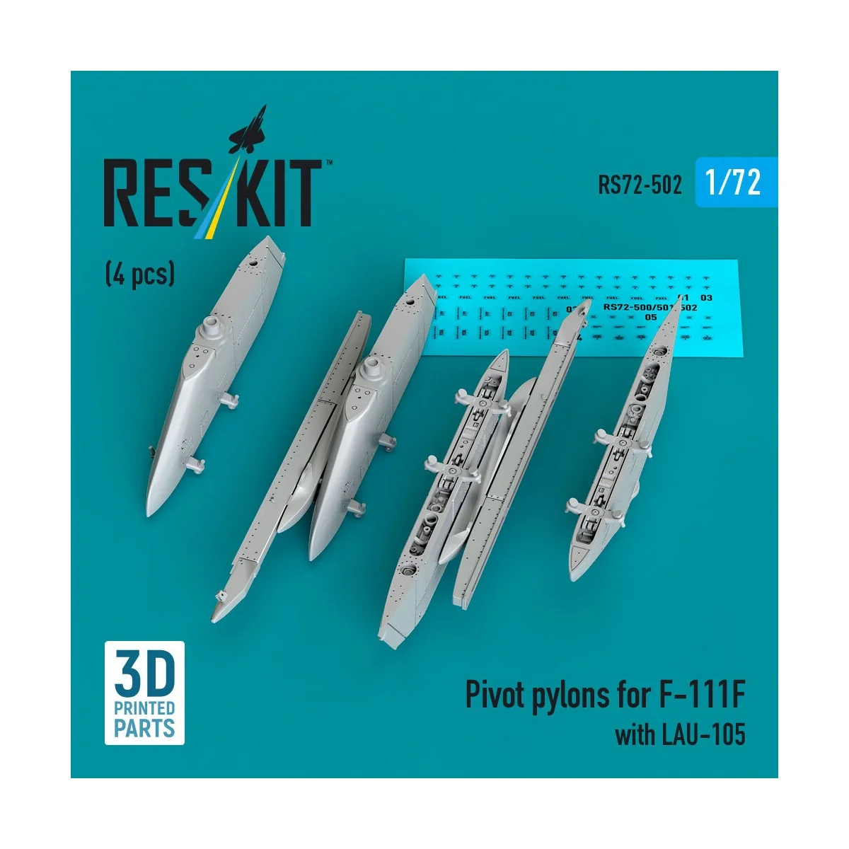 Pivot pylons for F-111F with LAU-105 (4 pcs), 1/72 - ResKit Models ...
