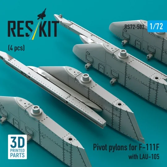 Pivot pylons for F-111F with LAU-105 (4 pcs) - ResKit Models RS72-0502