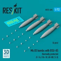 Mk.83 bombs with BSU-85 thermally protected (4 pcs) (F-14, F/A-18, ...