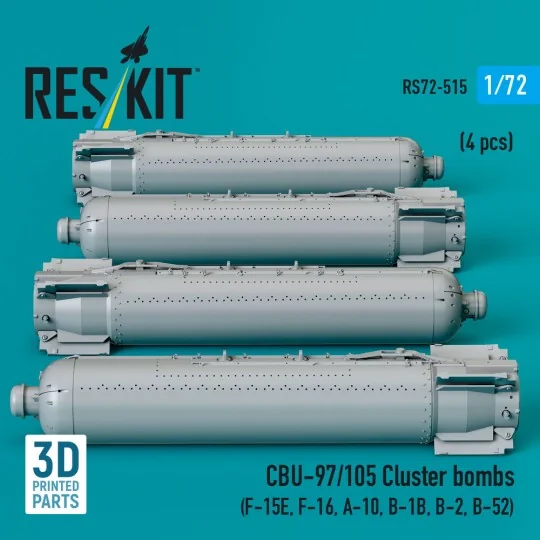 CBU-97/105 cluster bombs (4 pcs) (F-15E, F-16, A-10, B-1B, B-2, B-5...
