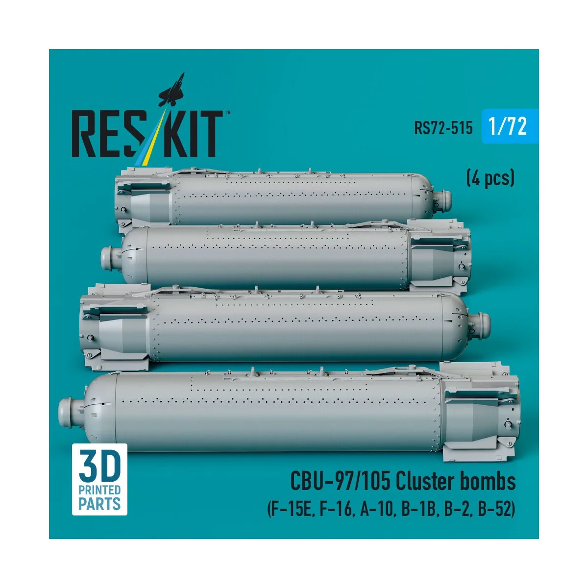 CBU-97/105 cluster bombs (4 pcs) (F-15E, F-16, A-10, B-1B, B-2, B-5...