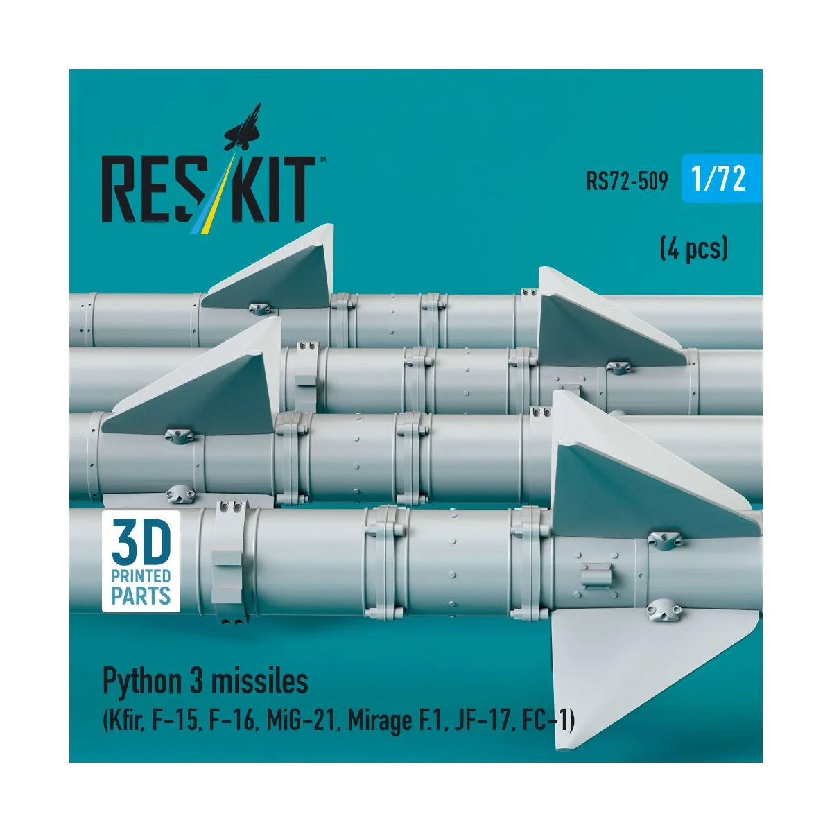 Python 3 missiles (4 pcs) (Kfir, F-15, F-16, MiG-21, Mirage F.1, JF... Python 3 missiles (4 pcs) (Kfir, F-15, F-16, MiG-21, Mirage F.1, JF...