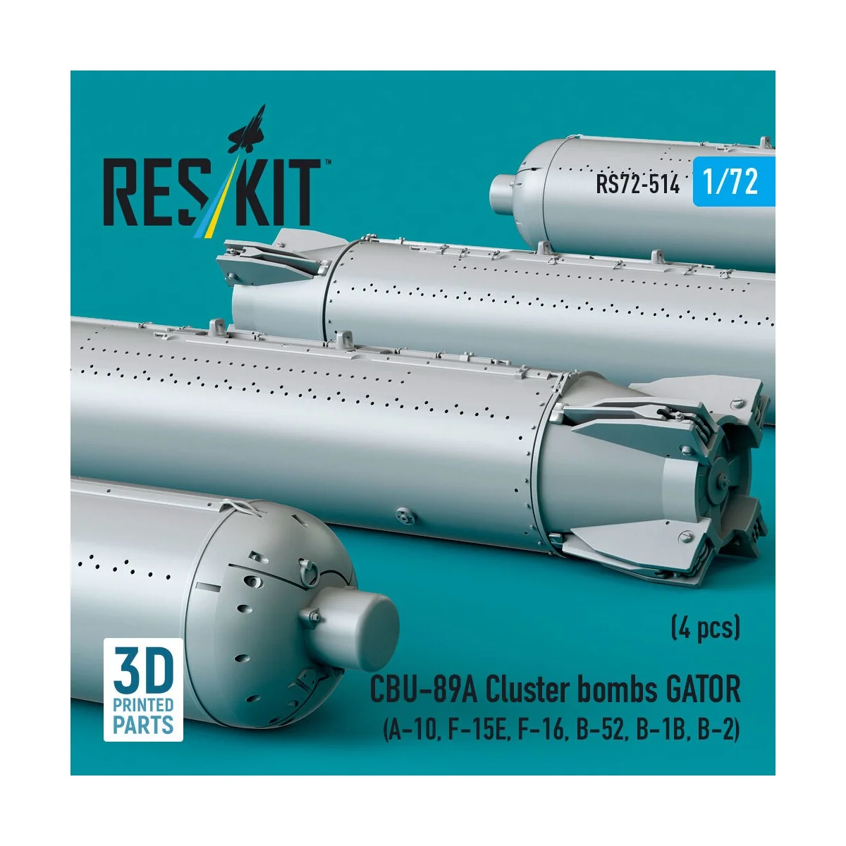 CBU-89A cluster bombs GATOR (4 pcs) (A-10, F-15E, F-16, B-52, B-1B,...