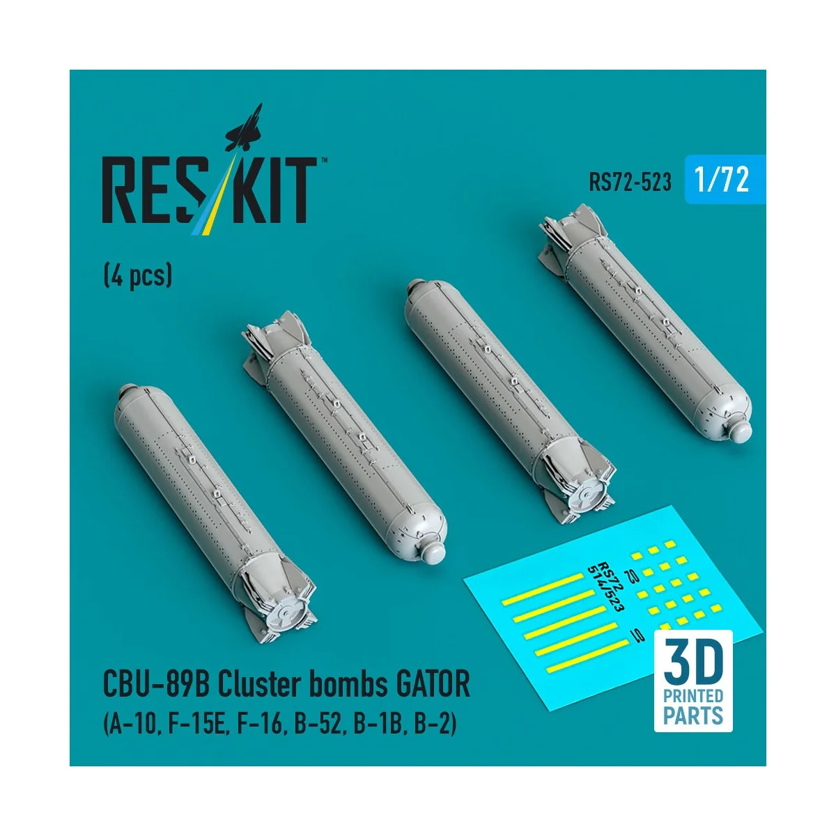 CBU-89B cluster bombs GATOR (4 pcs) (A-10, F-15E, F-16, B-52, B-1B,...