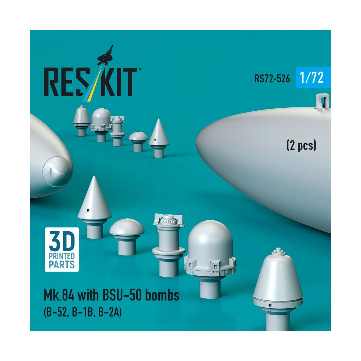 Mk.84 with BSU-50 bombs (2 pcs) (B-52, B-1B, B-2A) (3D Printed), 1/...