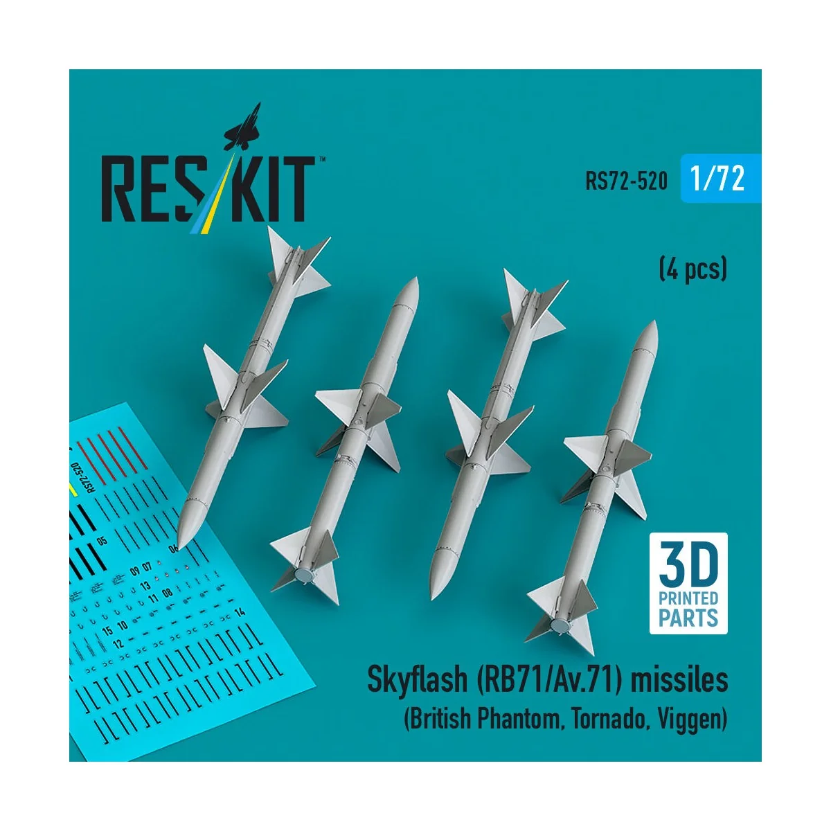 Skyflash (RB71/Av.71) missiles (4 pcs) (British Phantom, Tornado, V...