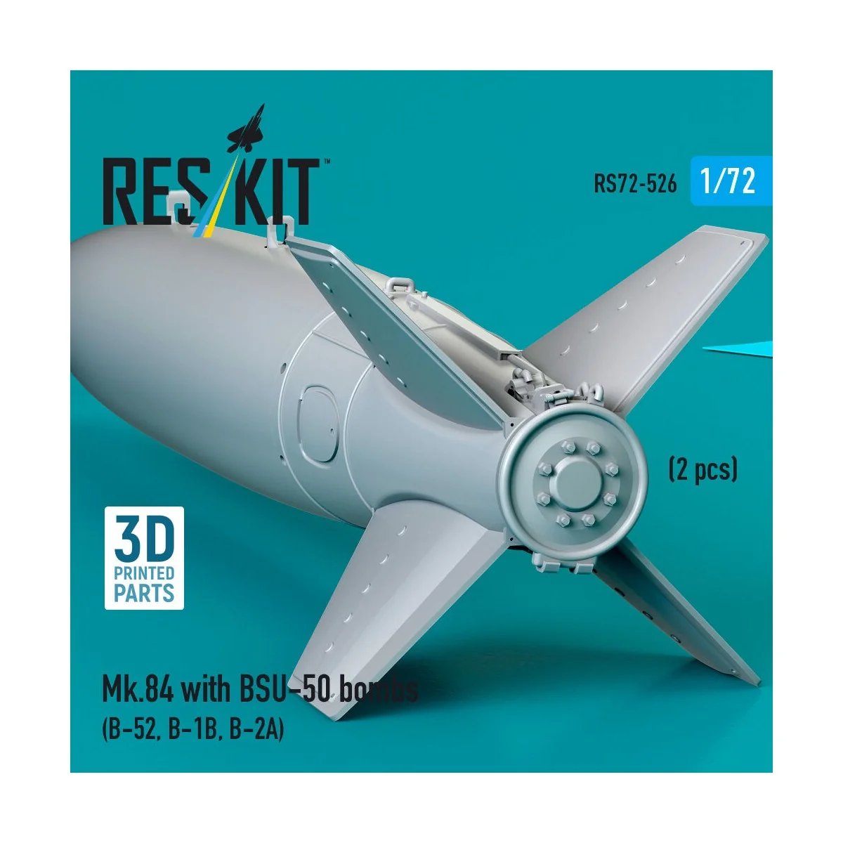 Mk.84 with BSU-50 bombs (2 pcs) (B-52, B-1B, B-2A) (3D Printed) - R...