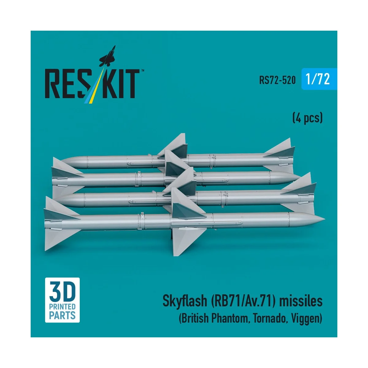 Skyflash (RB71/Av.71) missiles (4 pcs) (British Phantom, Tornado, V... Skyflash (RB71/Av.71) missiles (4 pcs) (British Phantom, Tornado, V...