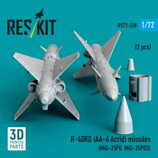 R-40RD (AA-6 Acrid) missiles (2 pcs) (MiG-25PD, MiG-25PDS) (3D Prin...