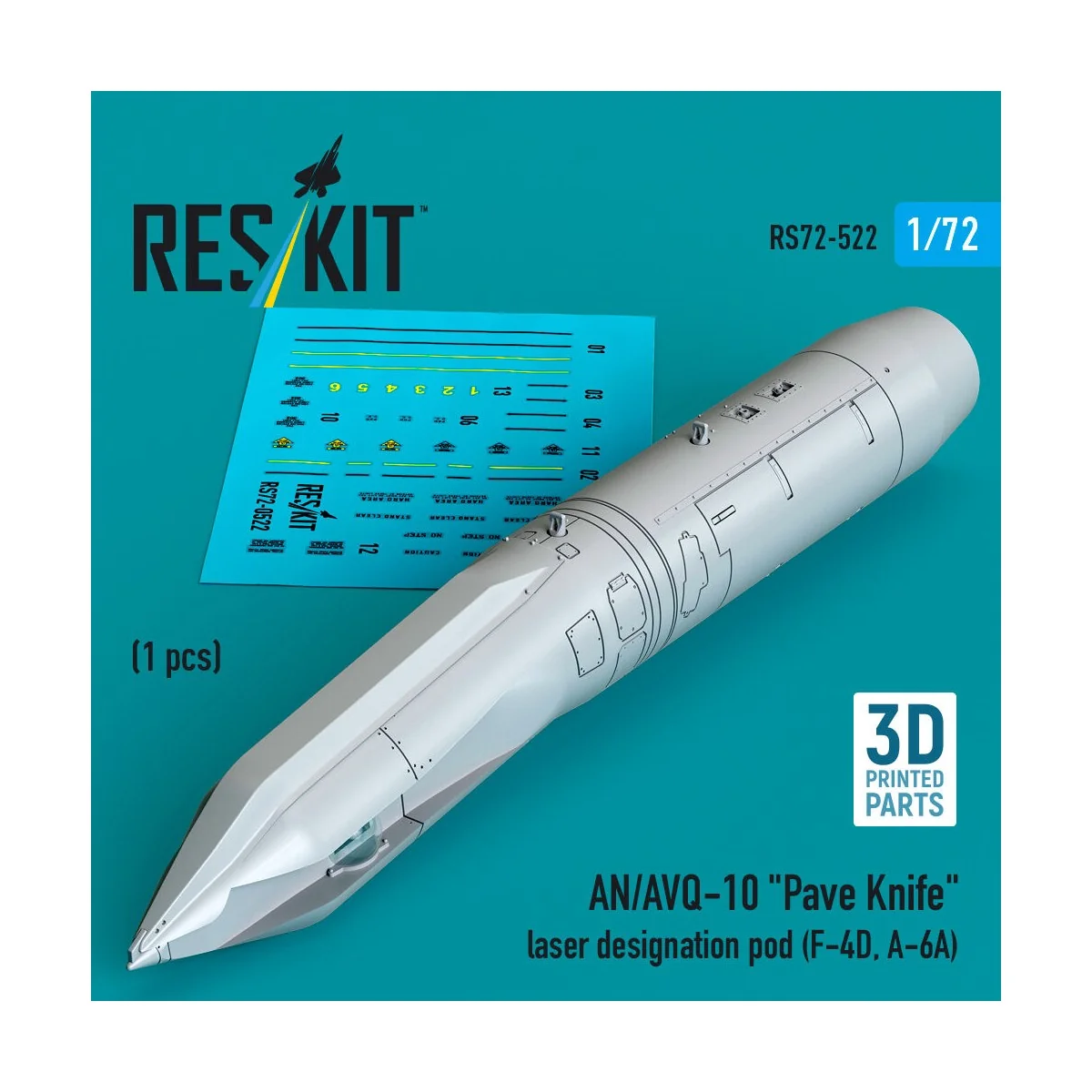 AN/AVQ-10 Pave Knife laser designation pod (1 pcs) (F-4D, A-6A) (3D... AN/AVQ-10 Pave Knife laser designation pod (1 pcs) (F-4D, A-6A) (3D...