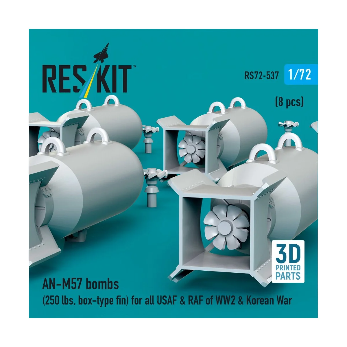 AN-M57 bombs (250 lbs, box-type fin) for all USAF & RAF of WW2 & Ko... AN-M57 bombs (250 lbs, box-type fin) for all USAF & RAF of WW2 & Ko...