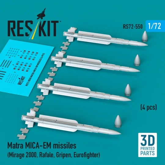 Matra MICA-EM missiles (4 pcs) (Mirage 2000, Rafale, Gripen, Eurofi...