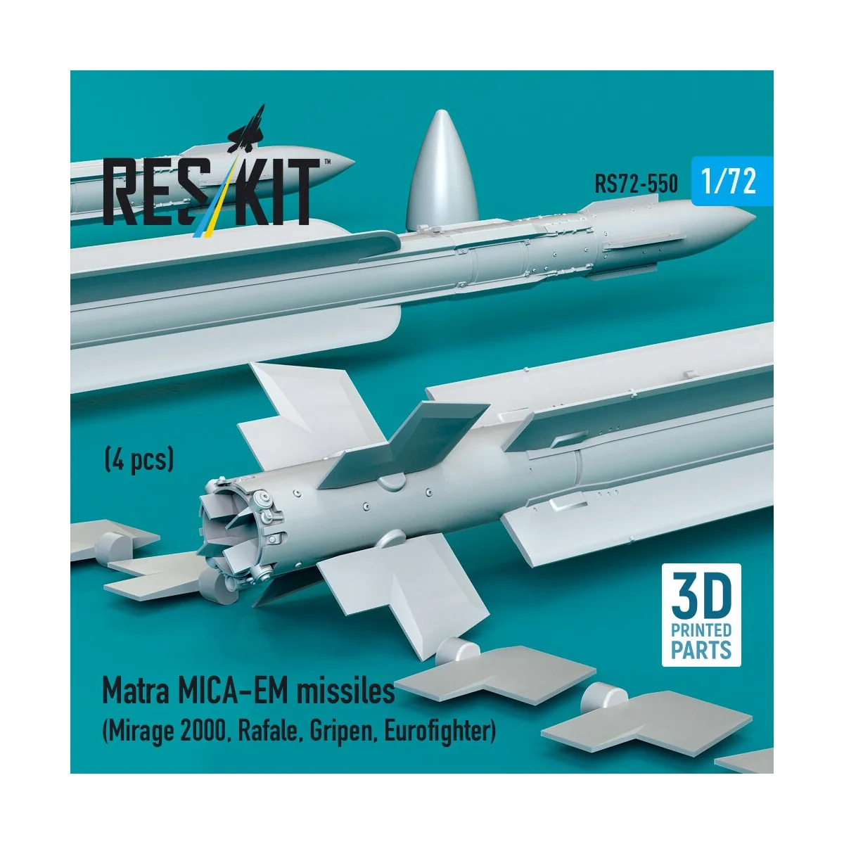 Matra MICA-EM missiles (4 pcs) (Mirage 2000, Rafale, Gripen, Eurofi...