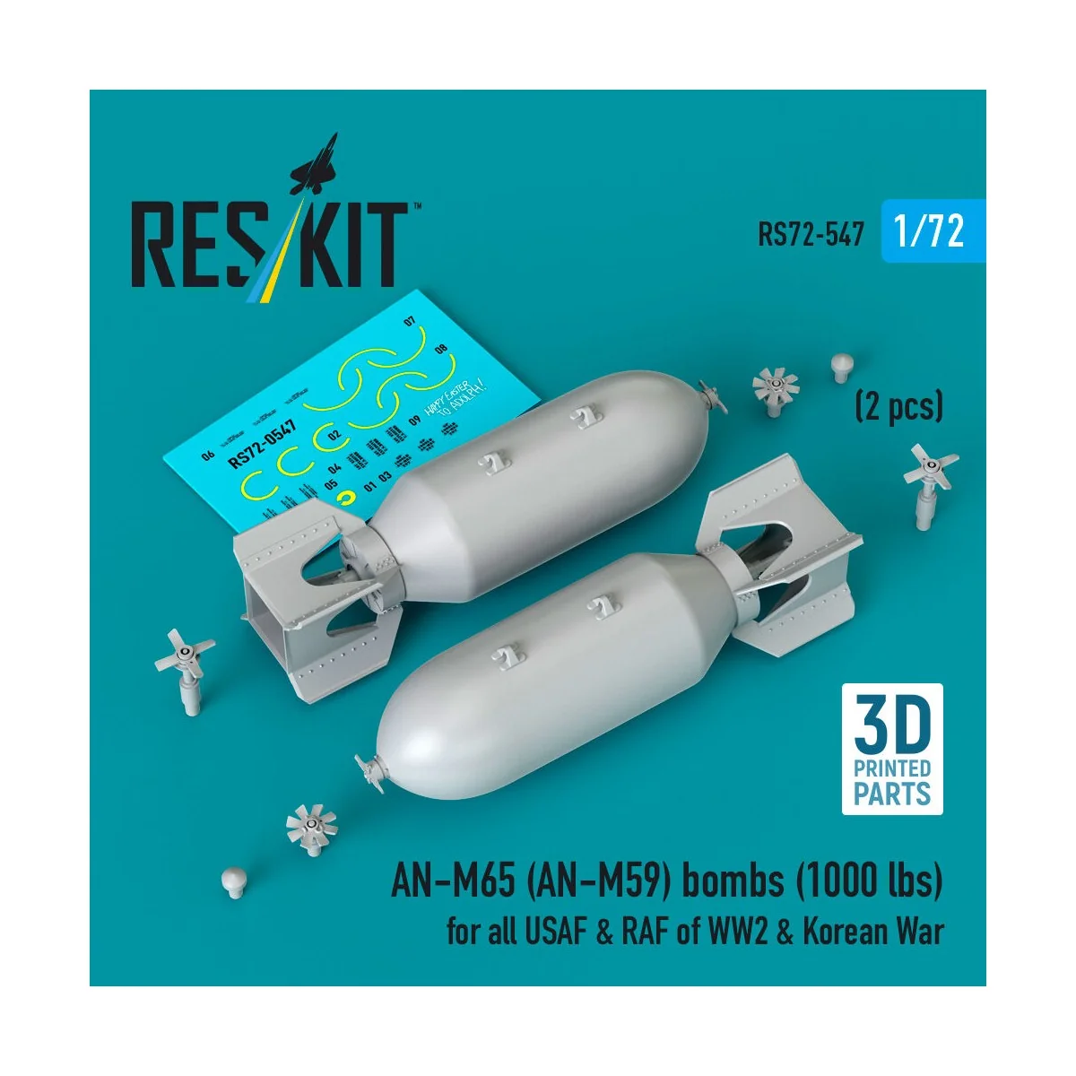 AN-M65 (AN-M59) bombs (1000 lbs) for all USAF & RAF of WW2 & Korean...