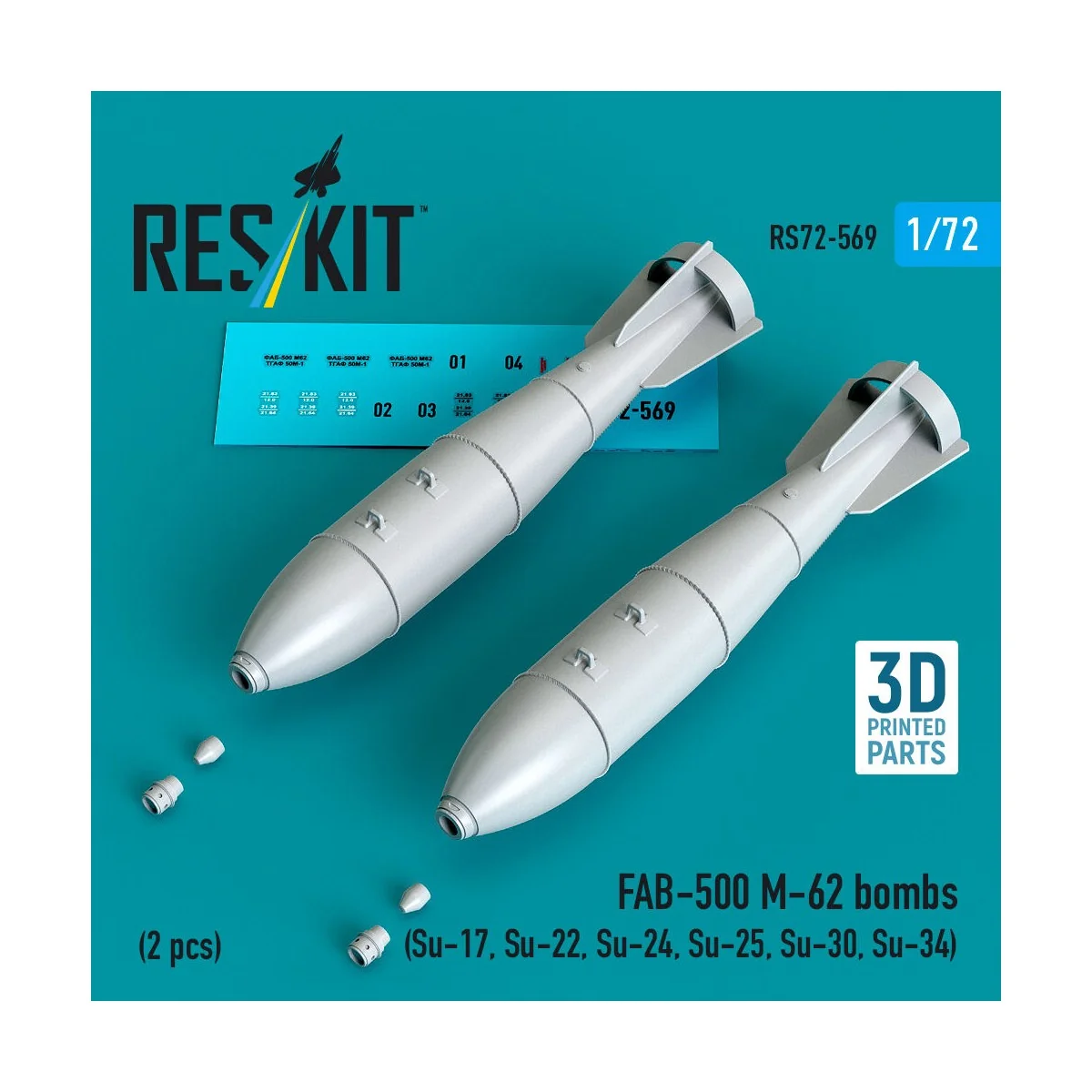 FAB-500 M-62 bombs (2 pcs) (Su-17, Su-22, Su-24, Su-25, Su-30, Su-3...