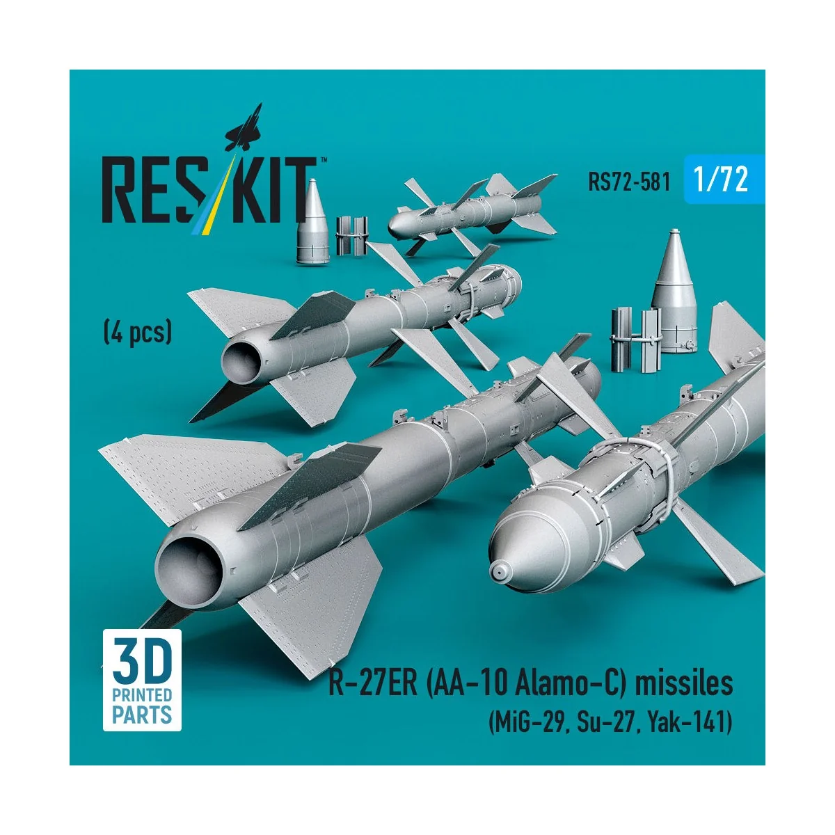 R-27ER (AA-10 Alamo-C) missiles (4 pcs) (MiG-29, Su-27, Yak-141) (3...