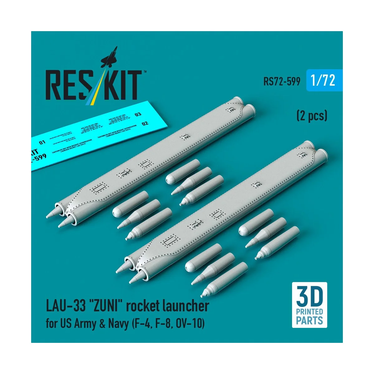 LAU-33 ZUNI rocket launcher for US Army & Navy (2 pcs) (F-4, F-8, O...