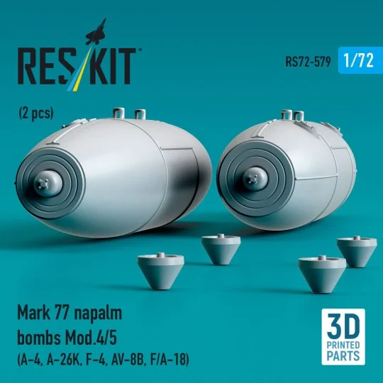 Mark 77 napalm bombs Mod.4/5 (2pcs) (A-4, A-26K, F-4, AV-8B, F/A-18...