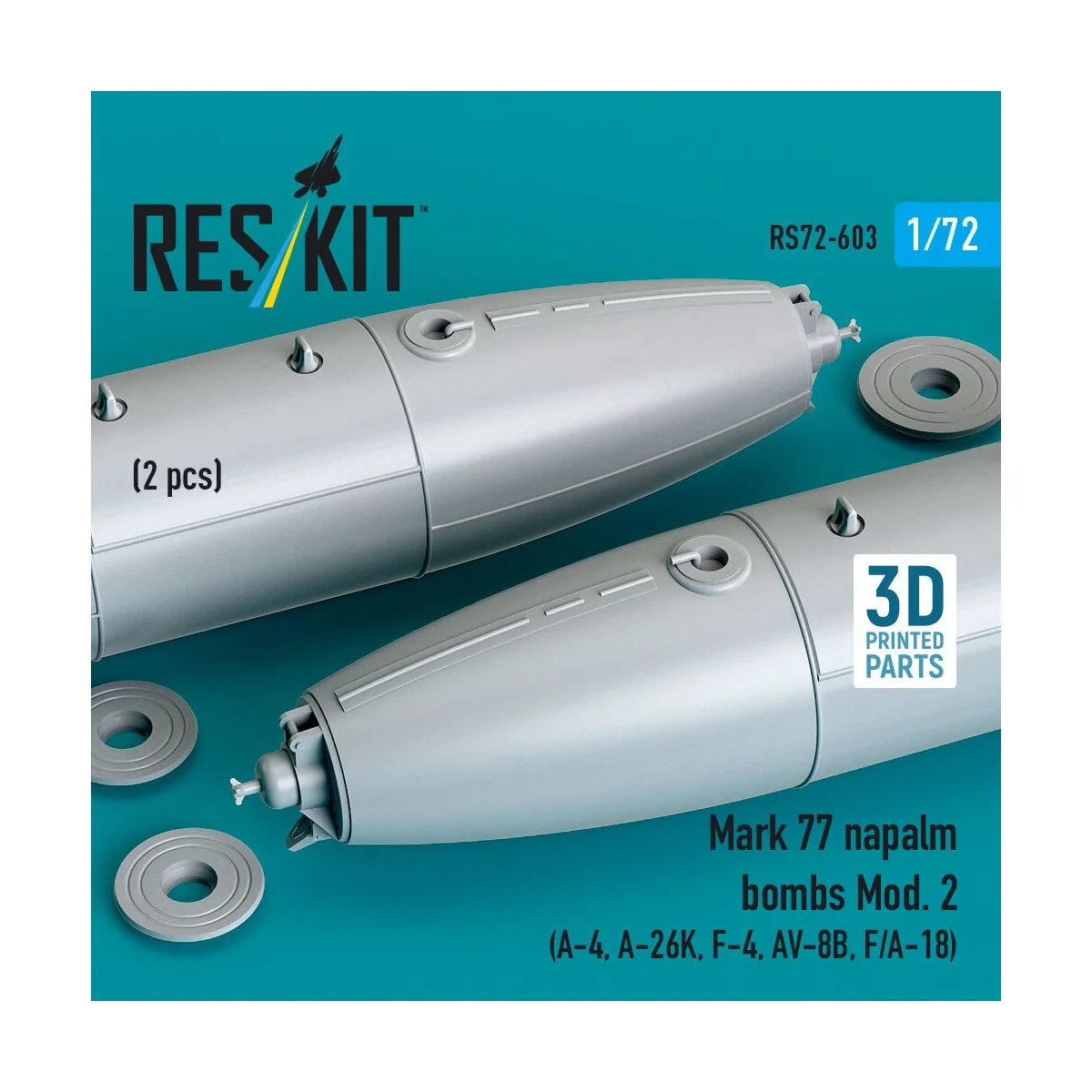 Mark 77 napalm bombs Mod. 2 (2pcs) (A-4, A-26K, F-4, AV-8B, F/A-18)... Mark 77 napalm bombs Mod. 2 (2pcs) (A-4, A-26K, F-4, AV-8B, F/A-18)...