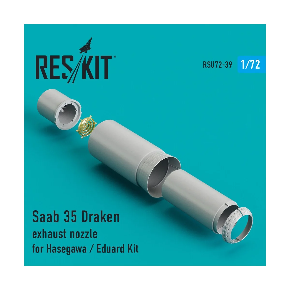 Saab 35 Draken exhaust nozzle for Hasegawa/Revell kits, 1/72 - ResK... Saab 35 Draken exhaust nozzle for Hasegawa/Revell kits, 1/72 - ResK...