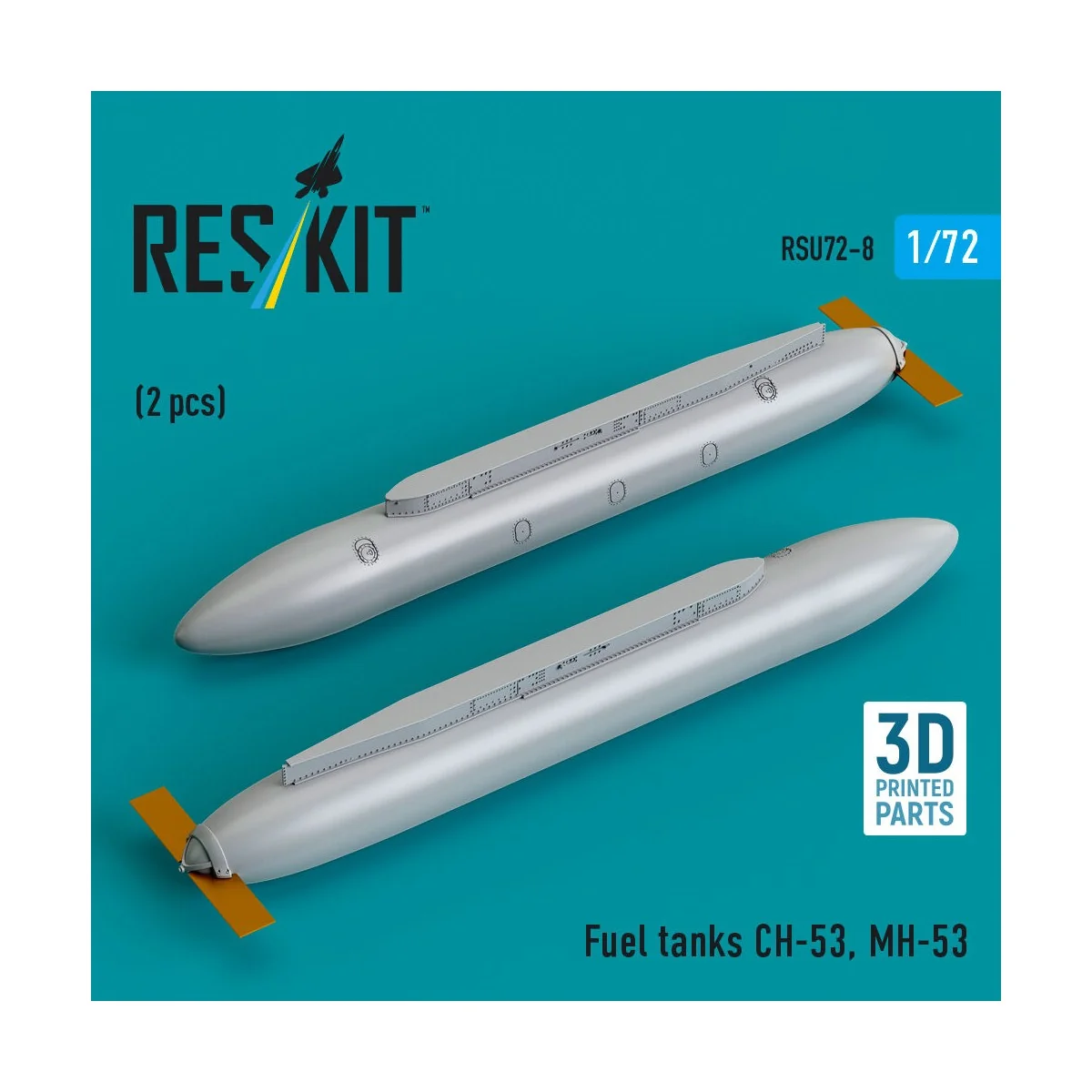 Fuel tanks ??-53 (2 pcs) (3D Printed), 1/72 - ResKit Models RSU72-0008