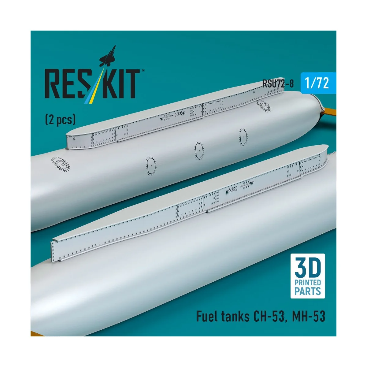 Fuel tanks ??-53 (2 pcs) (3D Printed) - ResKit Models RSU72-0008