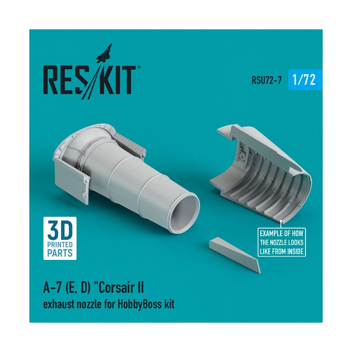 A-7 (E, D) Corsair II exhaust nozzle for HobbyBoss kit (3D Printed)... A-7 (E, D) Corsair II exhaust nozzle for HobbyBoss kit (3D Printed)...