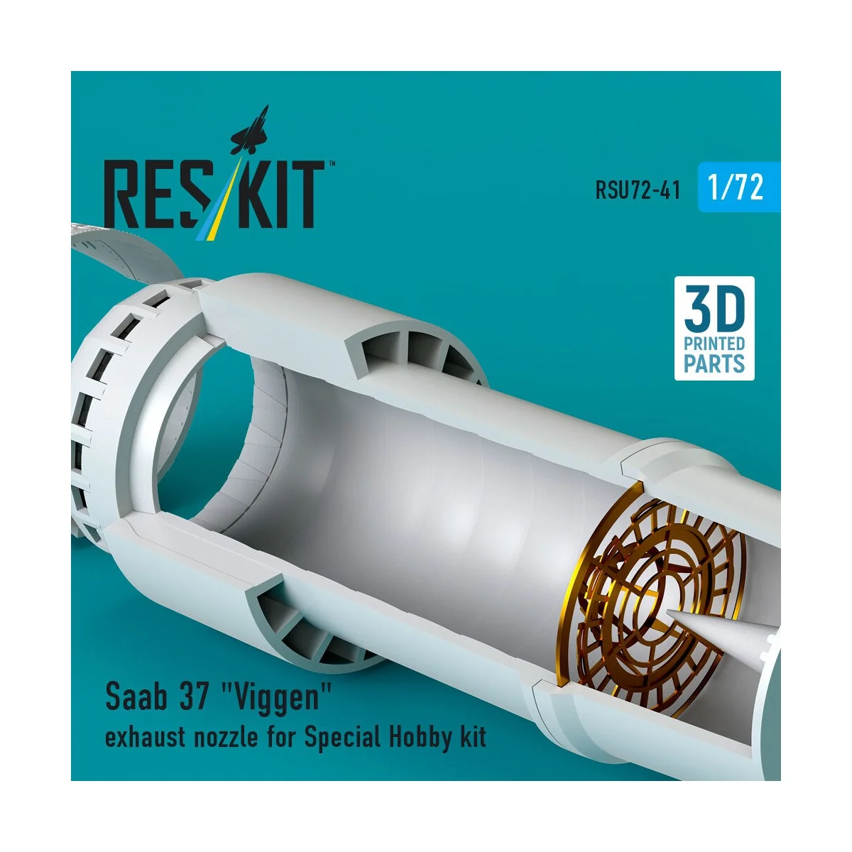 Saab 37 Viggen exhaust nozzle for Special Hobby kit (3D Printed), 1... Saab 37 Viggen exhaust nozzle for Special Hobby kit (3D Printed), 1...