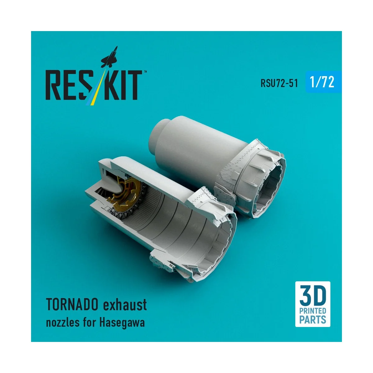 TORNADO exhaust nozzles for Hasegawa kit (3D Printed), 1/72 - ResKi...
