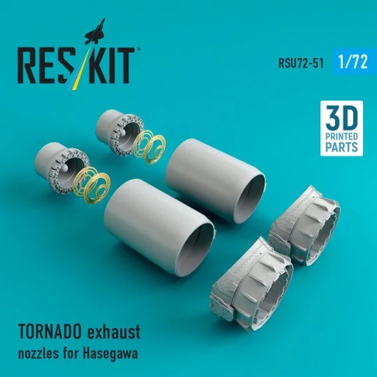 TORNADO exhaust nozzles for Hasegawa kit (3D Printed) - ResKit Mode...