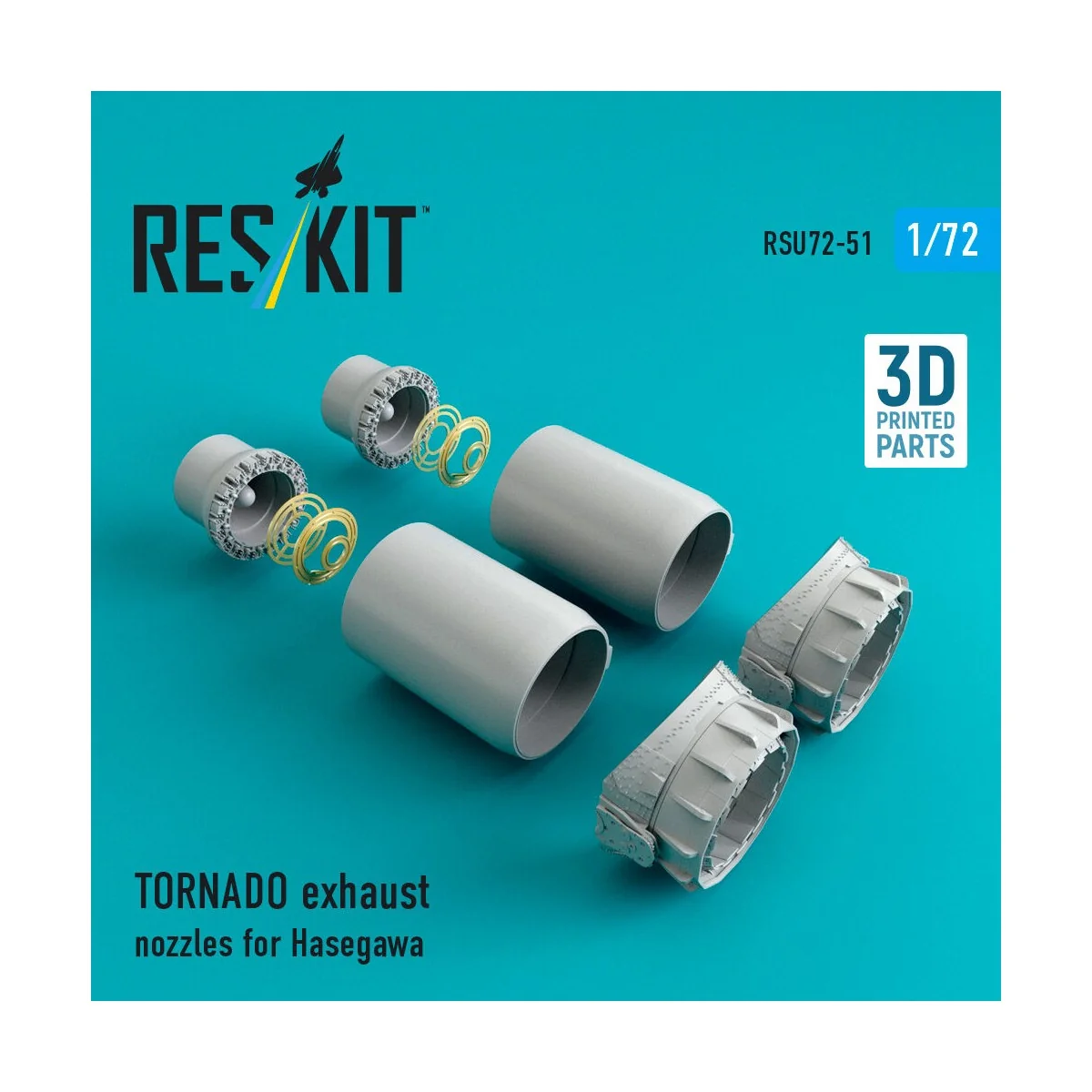 TORNADO exhaust nozzles for Hasegawa kit (3D Printed), 1/72 - ResKi...