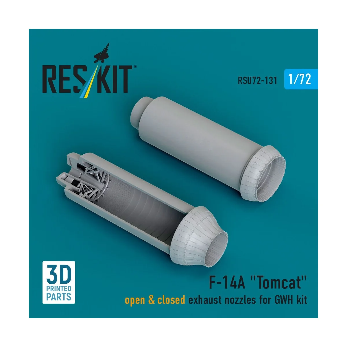 F-14A Tomcat open & closed exhaust nozzles for GWH kit (3D Printed)...