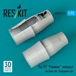 Su-27 Flanker exhaust nozzles for Trumpeter kit (3D Printed), 1/72 ...