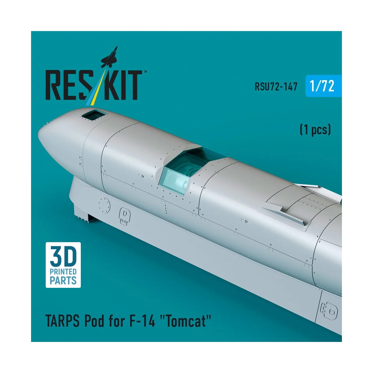 TARPS pod for F-14 Tomcat (1 pcs) (3D Printed), 1/72 - ResKit Model...