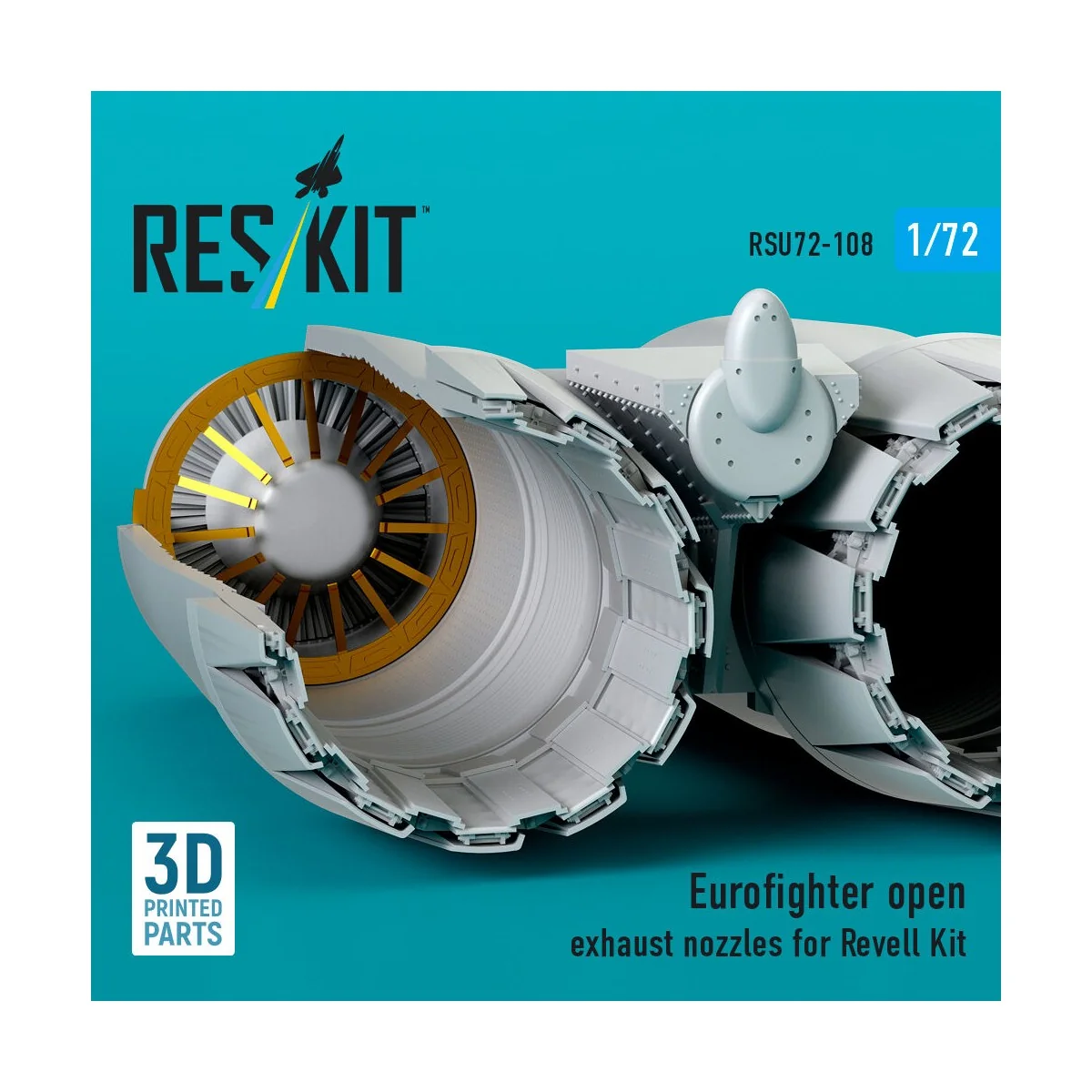 Eurofighter open exhaust nozzles for Revell kit (3D Printed), 1/72 ...